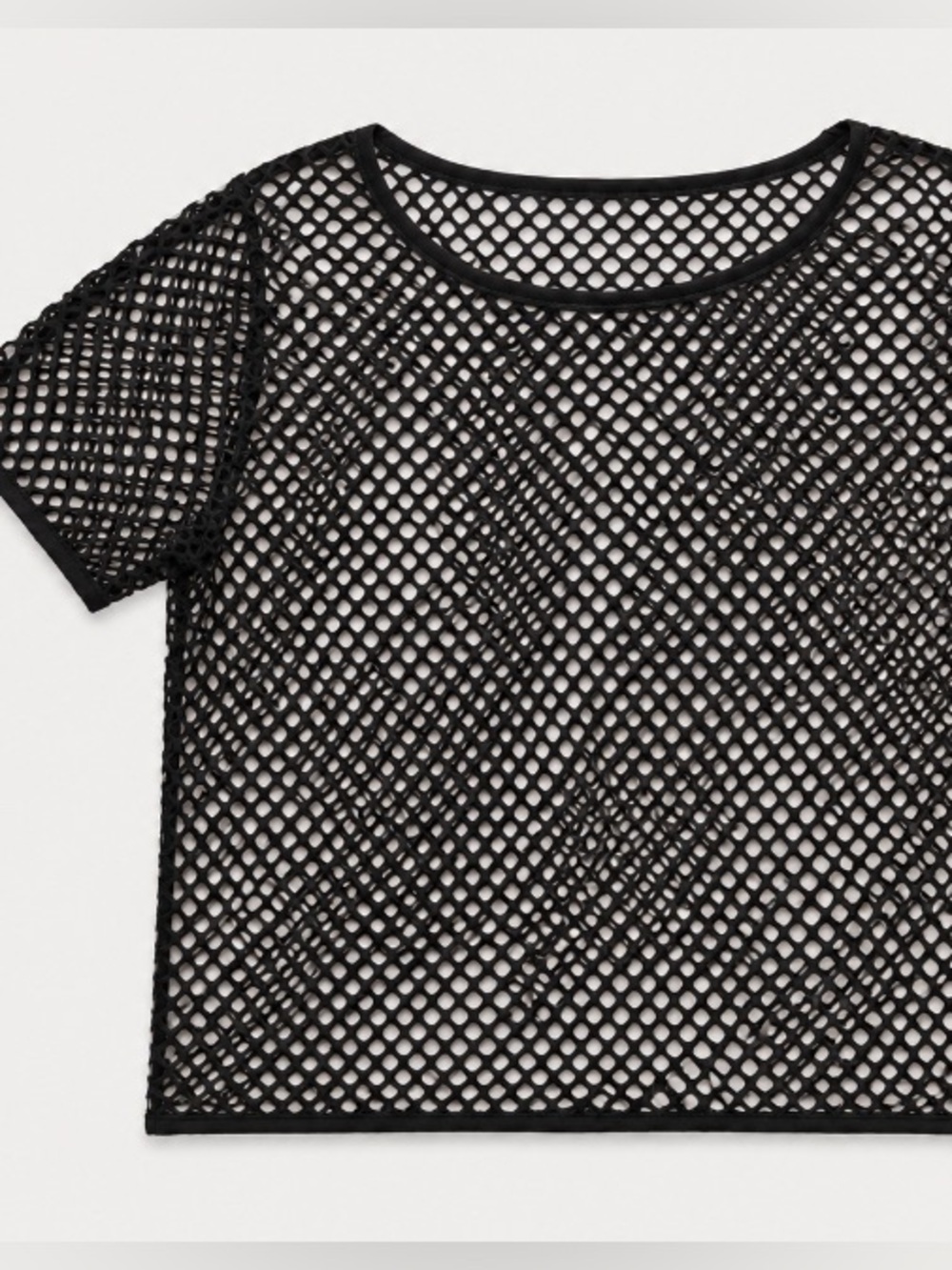 SJS • Black • Mesh • Short-Sleeve Top • Small